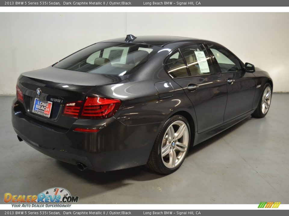 2013 BMW 5 Series 535i Sedan Dark Graphite Metallic II / Oyster/Black Photo #5