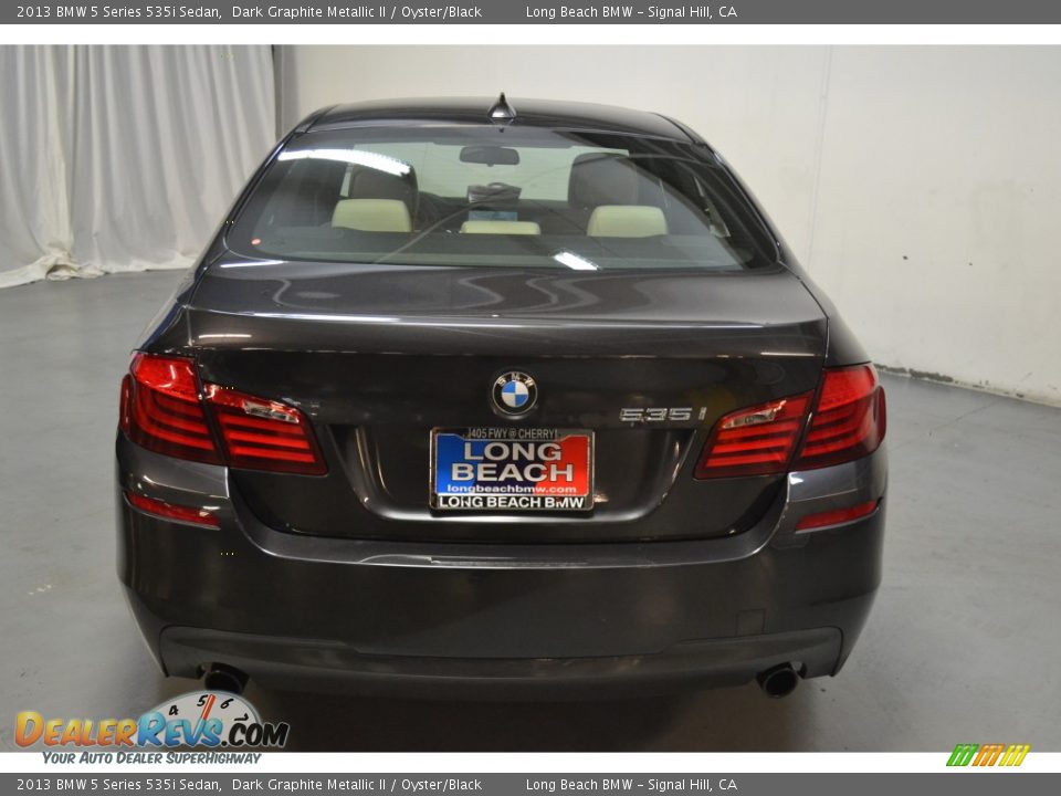 2013 BMW 5 Series 535i Sedan Dark Graphite Metallic II / Oyster/Black Photo #7