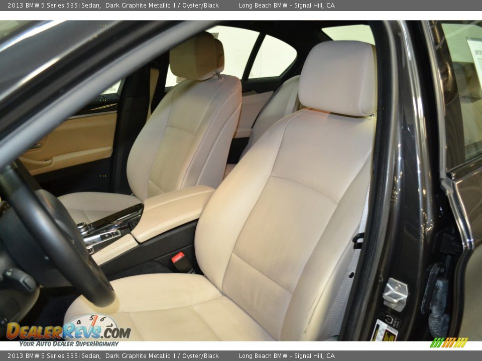 2013 BMW 5 Series 535i Sedan Dark Graphite Metallic II / Oyster/Black Photo #14