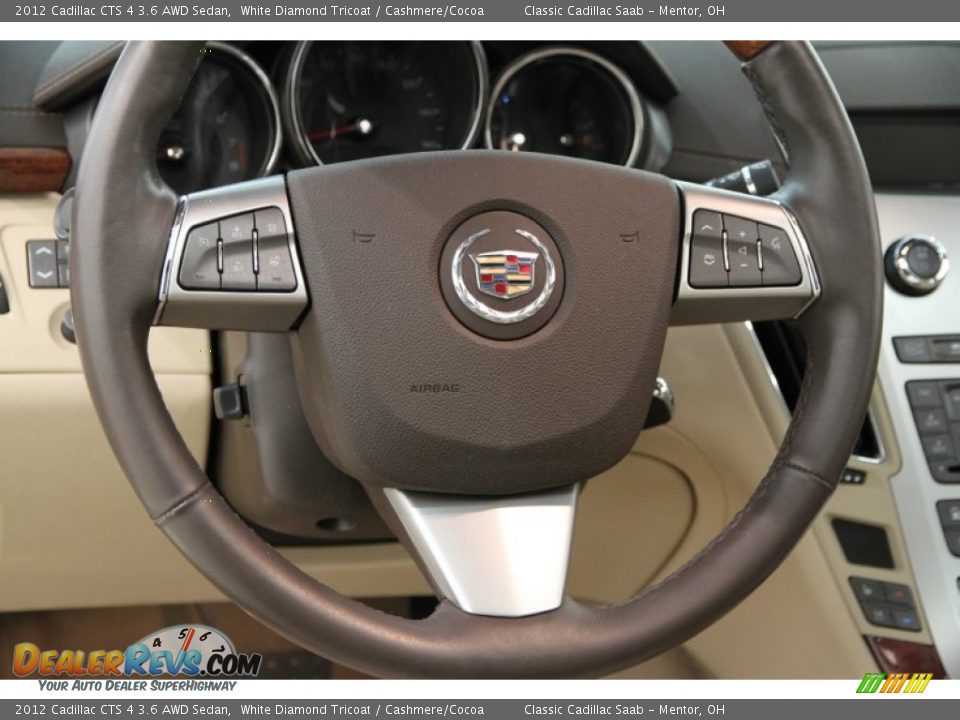 2012 Cadillac CTS 4 3.6 AWD Sedan Steering Wheel Photo #6