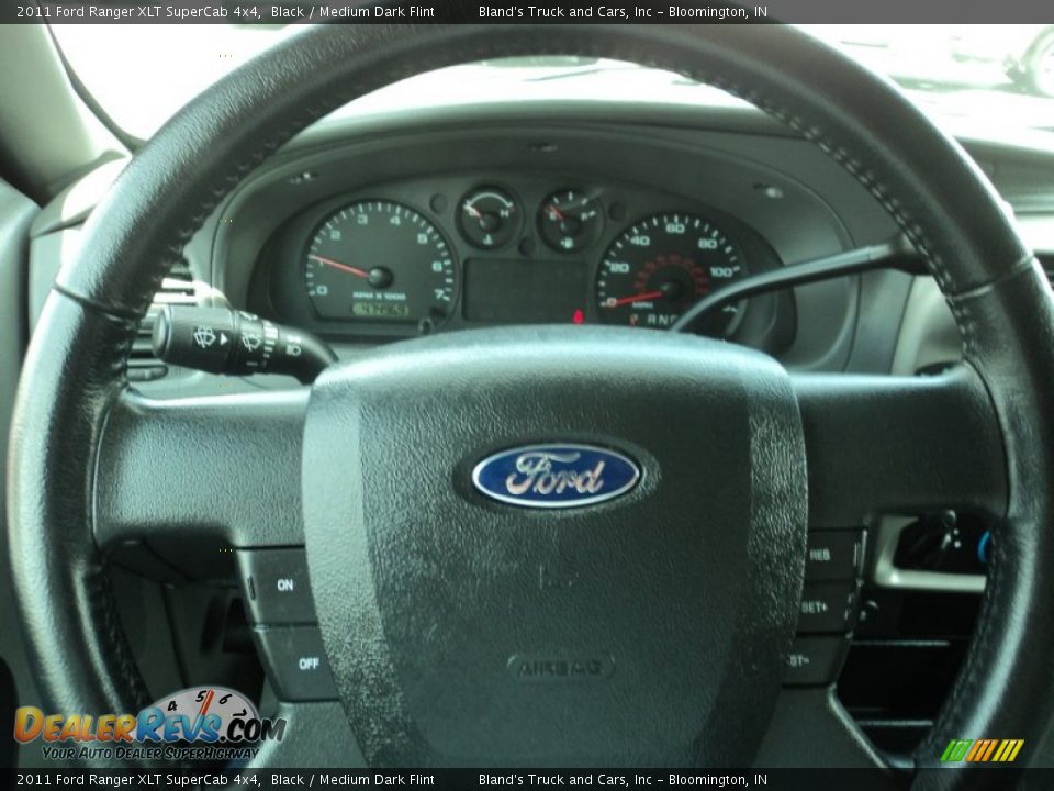 2011 Ford Ranger XLT SuperCab 4x4 Black / Medium Dark Flint Photo #9