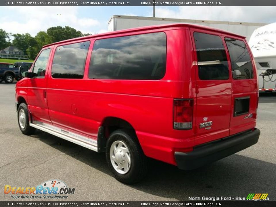 2011 Ford E Series Van E350 XL Passenger Vermillion Red / Medium Flint Photo #3