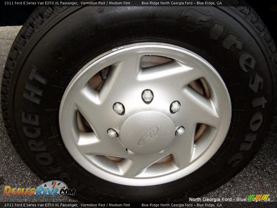 2011 Ford E Series Van E350 XL Passenger Vermillion Red / Medium Flint Photo #9