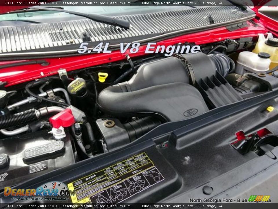 2011 Ford E Series Van E350 XL Passenger Vermillion Red / Medium Flint Photo #11