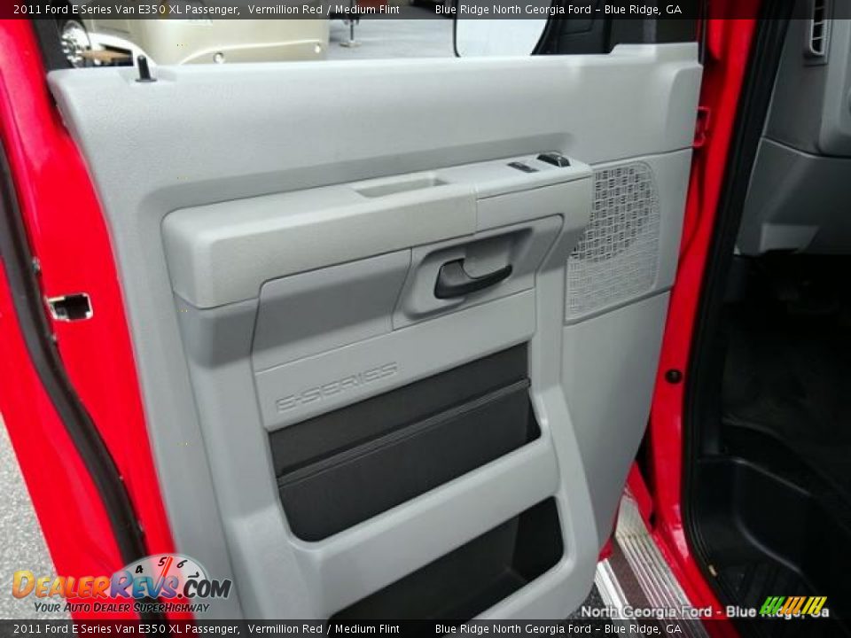 2011 Ford E Series Van E350 XL Passenger Vermillion Red / Medium Flint Photo #12