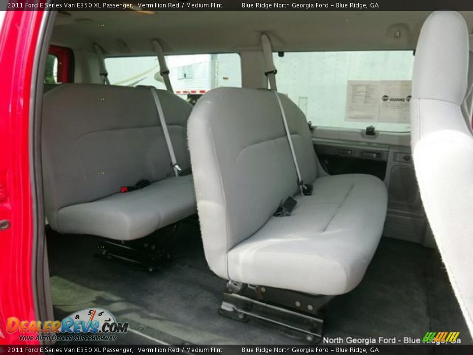2011 Ford E Series Van E350 XL Passenger Vermillion Red / Medium Flint Photo #18