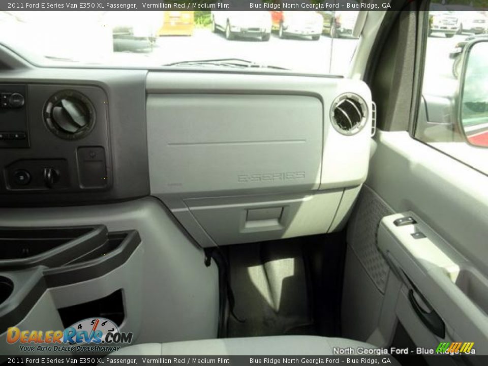 2011 Ford E Series Van E350 XL Passenger Vermillion Red / Medium Flint Photo #23