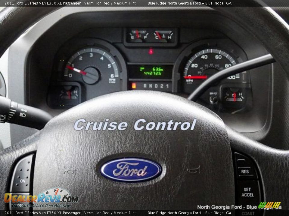 2011 Ford E Series Van E350 XL Passenger Vermillion Red / Medium Flint Photo #24