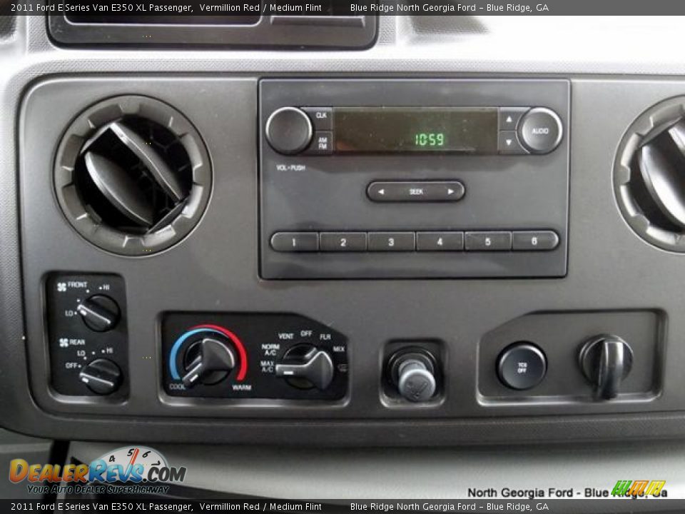 2011 Ford E Series Van E350 XL Passenger Vermillion Red / Medium Flint Photo #27
