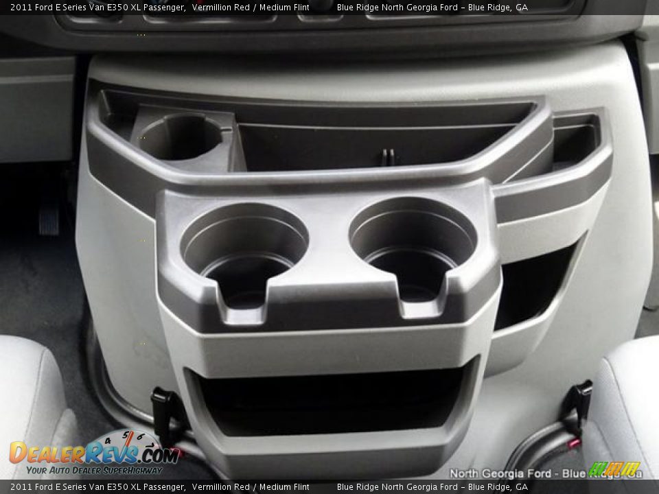 2011 Ford E Series Van E350 XL Passenger Vermillion Red / Medium Flint Photo #28
