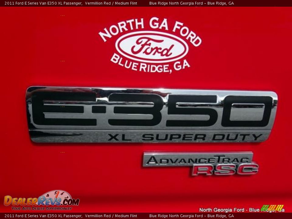 2011 Ford E Series Van E350 XL Passenger Vermillion Red / Medium Flint Photo #35