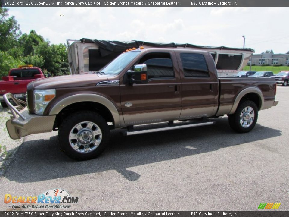 2012 Ford F250 Super Duty King Ranch Crew Cab 4x4 Golden Bronze Metallic / Chaparral Leather Photo #1
