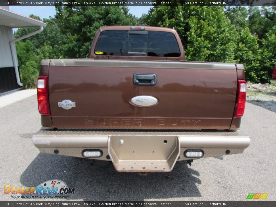 2012 Ford F250 Super Duty King Ranch Crew Cab 4x4 Golden Bronze Metallic / Chaparral Leather Photo #4