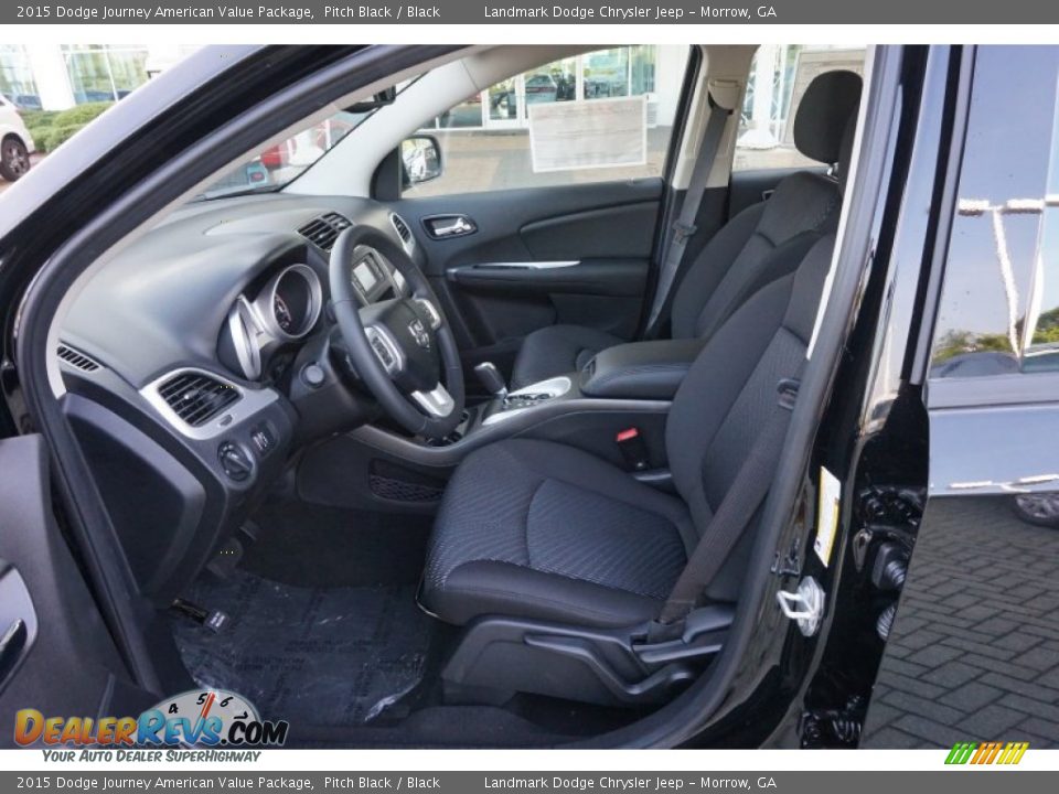 2015 Dodge Journey American Value Package Pitch Black / Black Photo #6