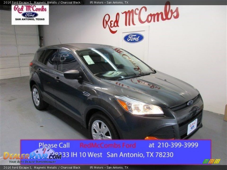 2016 Ford Escape S Magnetic Metallic / Charcoal Black Photo #1