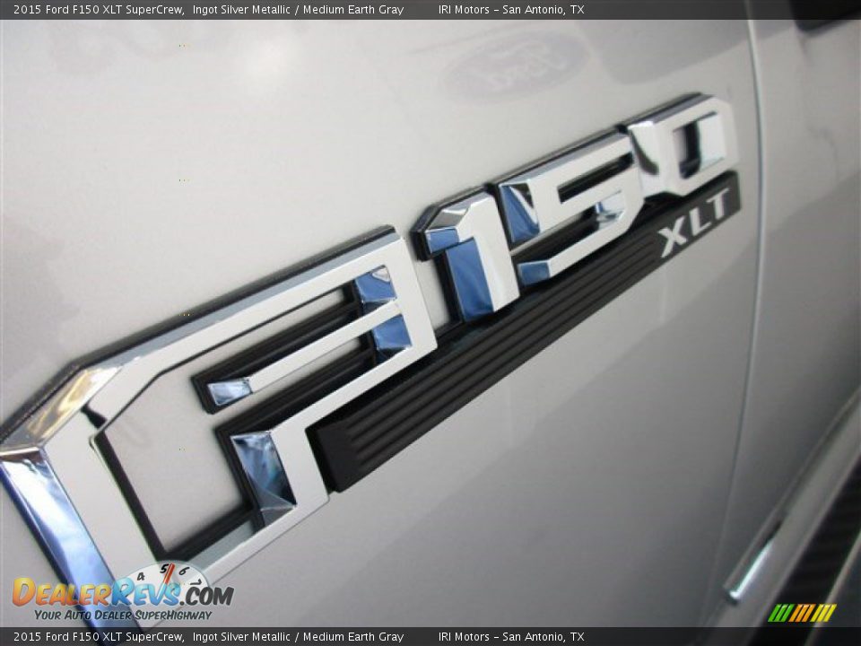 2015 Ford F150 XLT SuperCrew Ingot Silver Metallic / Medium Earth Gray Photo #4