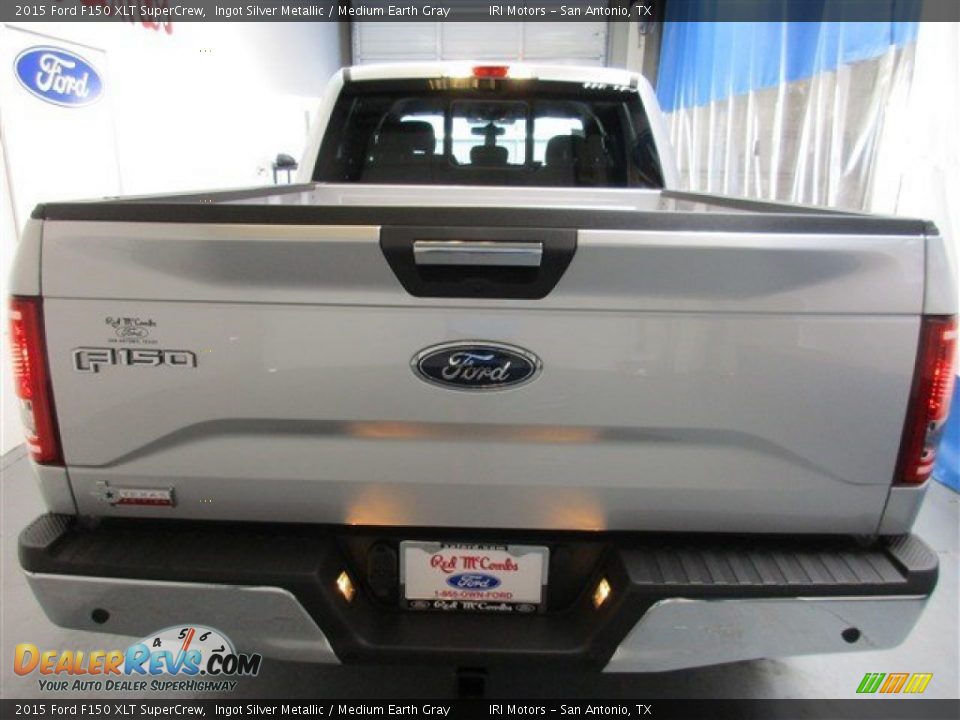 2015 Ford F150 XLT SuperCrew Ingot Silver Metallic / Medium Earth Gray Photo #6