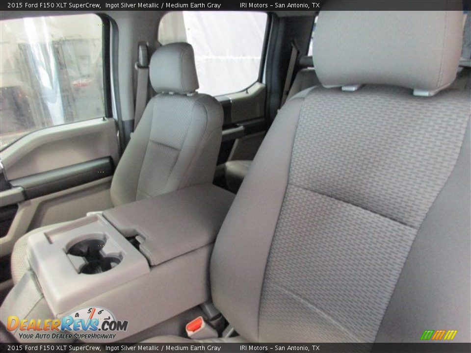 2015 Ford F150 XLT SuperCrew Ingot Silver Metallic / Medium Earth Gray Photo #10