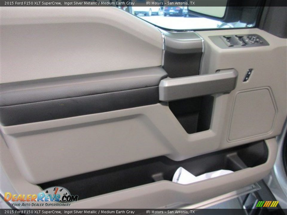 2015 Ford F150 XLT SuperCrew Ingot Silver Metallic / Medium Earth Gray Photo #13