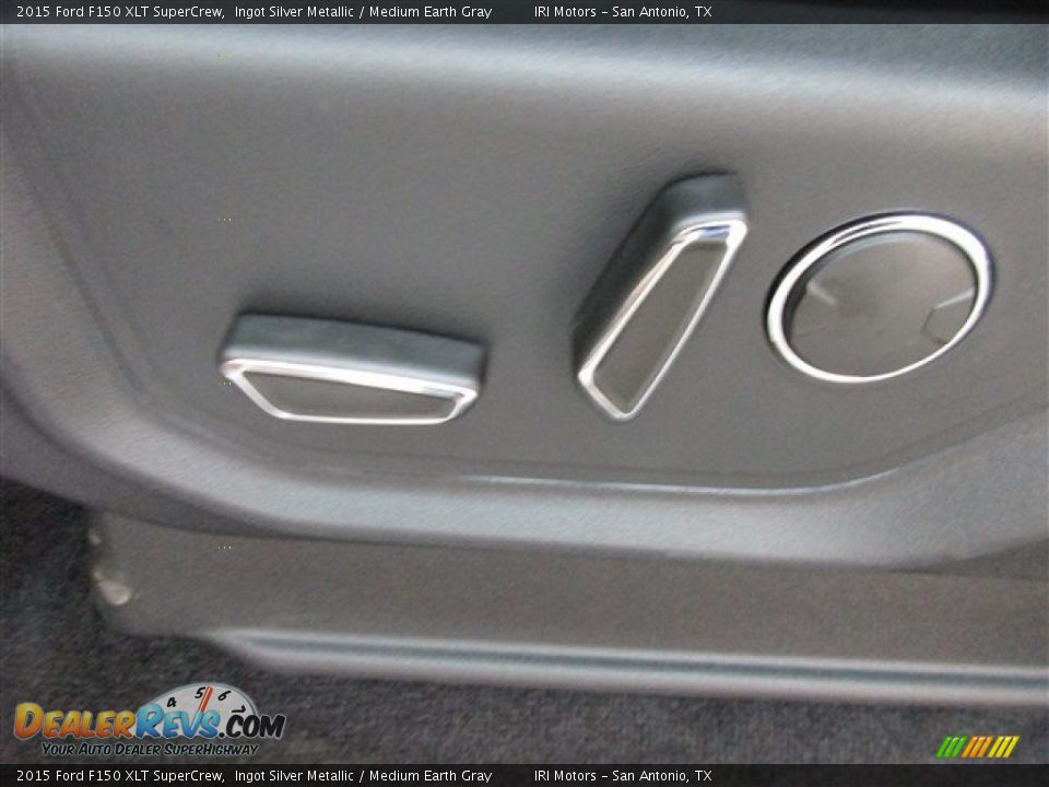 2015 Ford F150 XLT SuperCrew Ingot Silver Metallic / Medium Earth Gray Photo #14