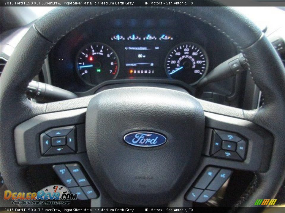 2015 Ford F150 XLT SuperCrew Ingot Silver Metallic / Medium Earth Gray Photo #20