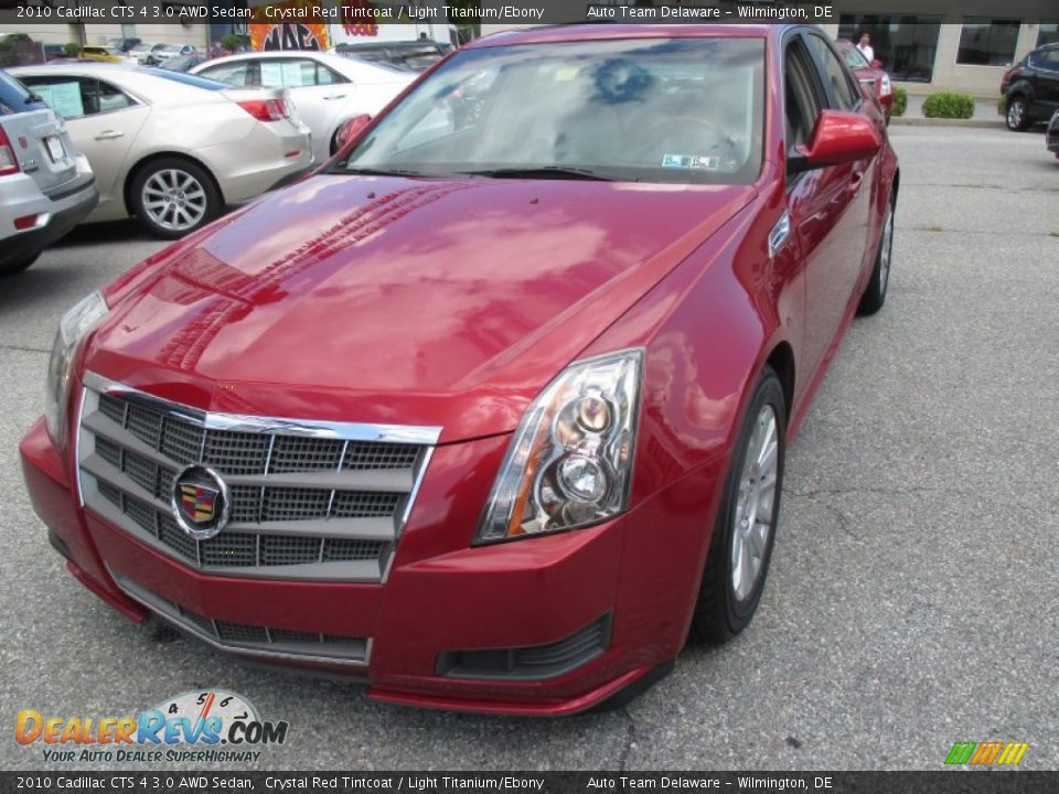 2010 Cadillac CTS 4 3.0 AWD Sedan Crystal Red Tintcoat / Light Titanium/Ebony Photo #2