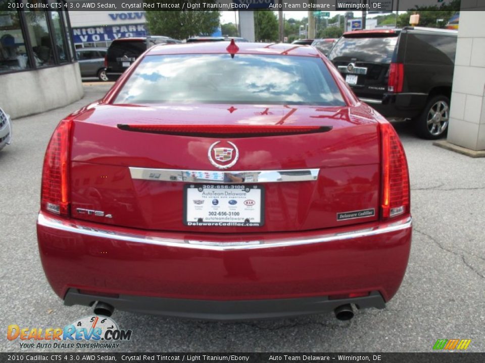 2010 Cadillac CTS 4 3.0 AWD Sedan Crystal Red Tintcoat / Light Titanium/Ebony Photo #5