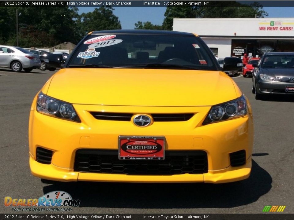 2012 Scion tC Release Series 7.0 High Voltage Yellow / Dark Charcoal Photo #2