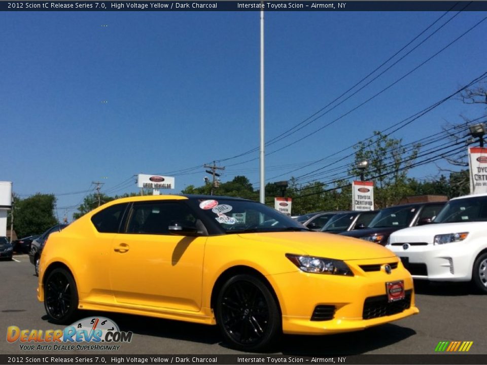 2012 Scion tC Release Series 7.0 High Voltage Yellow / Dark Charcoal Photo #3