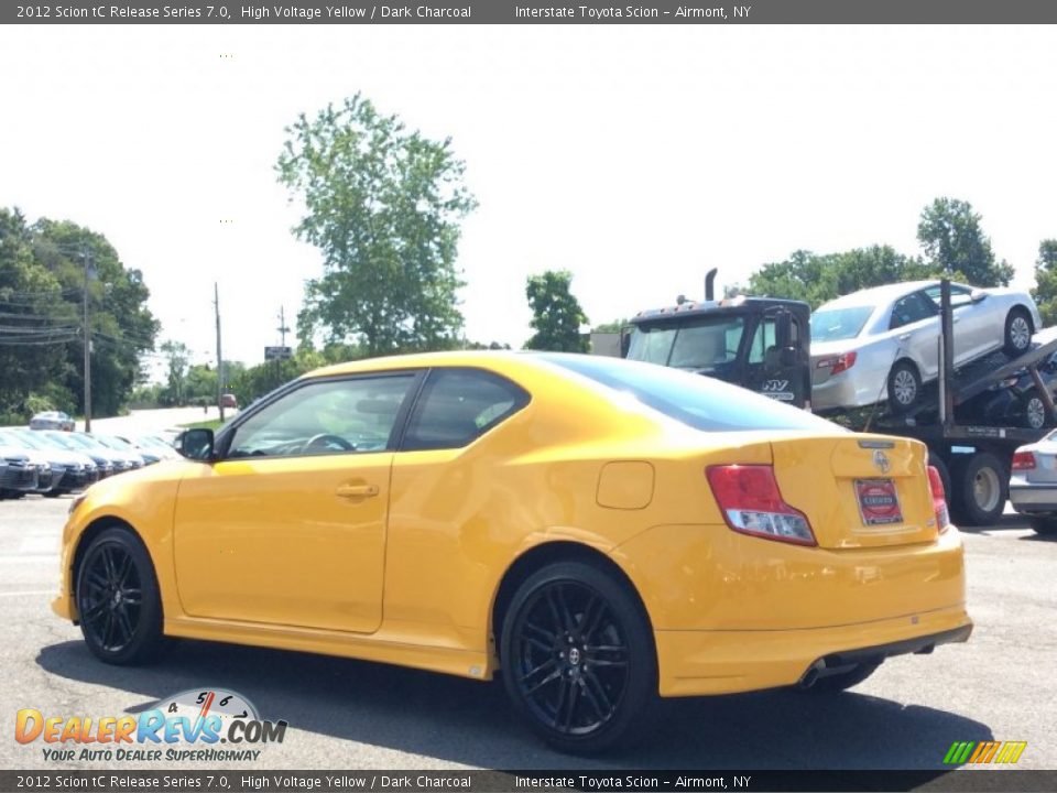 2012 Scion tC Release Series 7.0 High Voltage Yellow / Dark Charcoal Photo #6