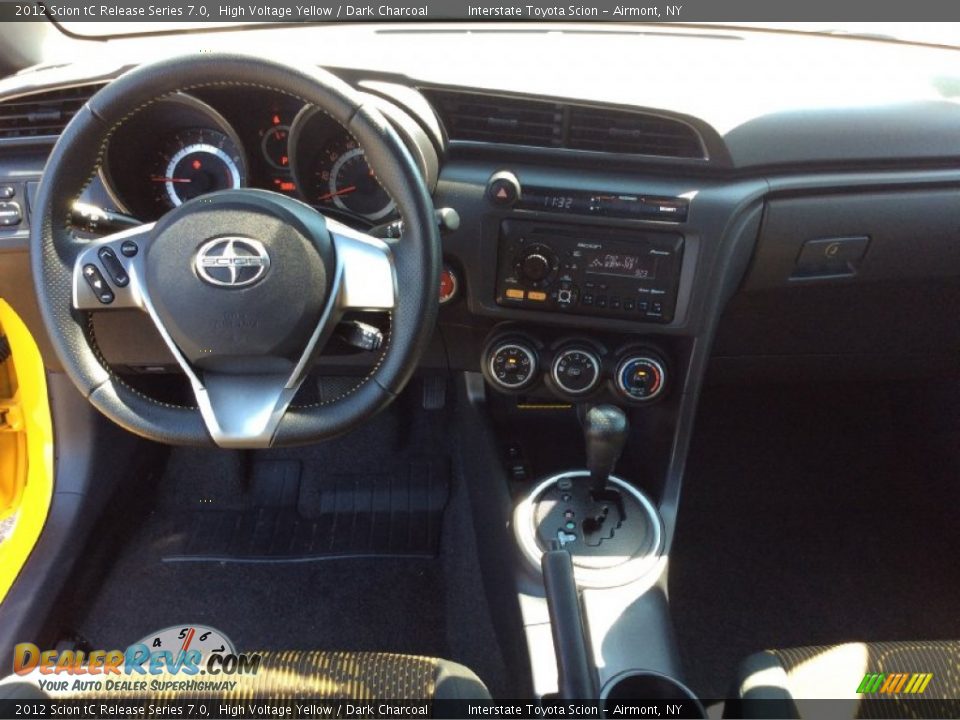 2012 Scion tC Release Series 7.0 High Voltage Yellow / Dark Charcoal Photo #12