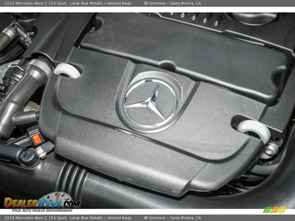 2013 Mercedes-Benz C 250 Sport Lunar Blue Metallic / Almond Beige Photo #26