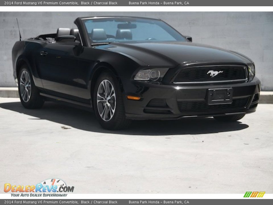2014 Ford Mustang V6 Premium Convertible Black / Charcoal Black Photo #1
