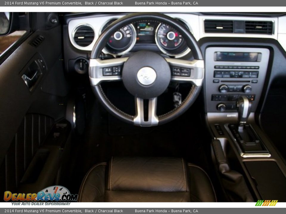 2014 Ford Mustang V6 Premium Convertible Black / Charcoal Black Photo #5