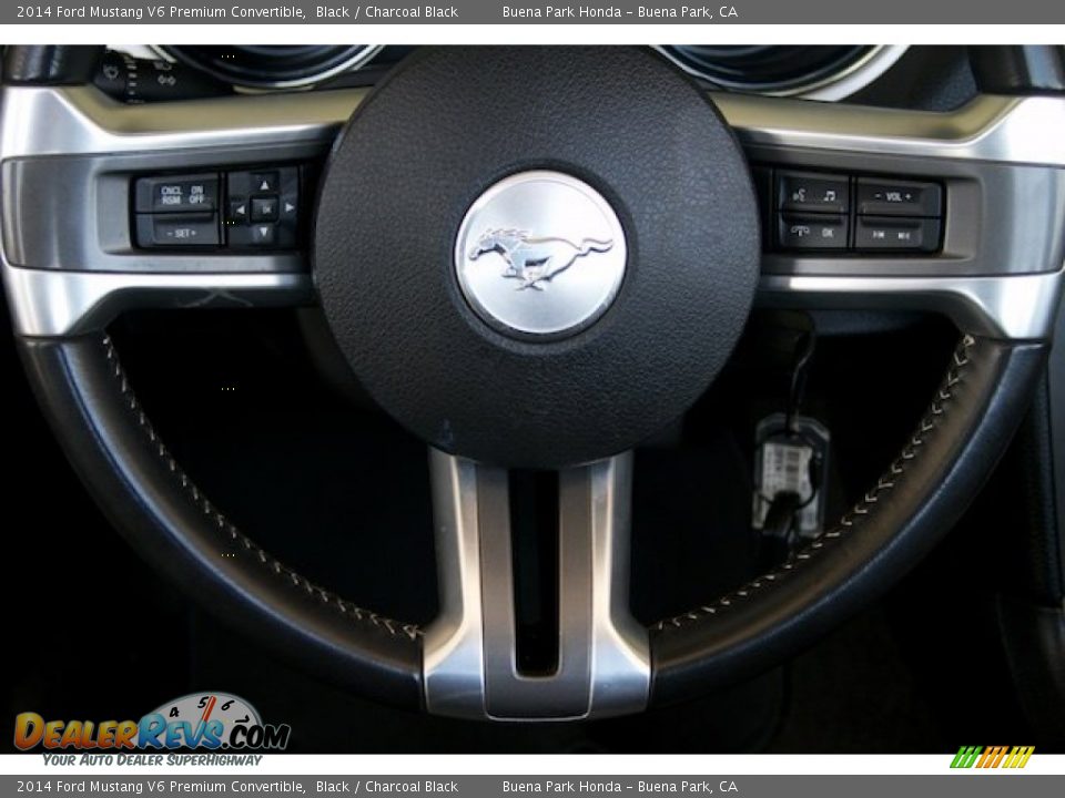 2014 Ford Mustang V6 Premium Convertible Black / Charcoal Black Photo #14