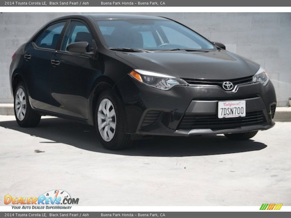 2014 Toyota Corolla LE Black Sand Pearl / Ash Photo #1