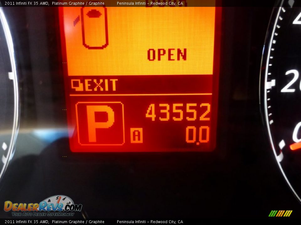 2011 Infiniti FX 35 AWD Platinum Graphite / Graphite Photo #27