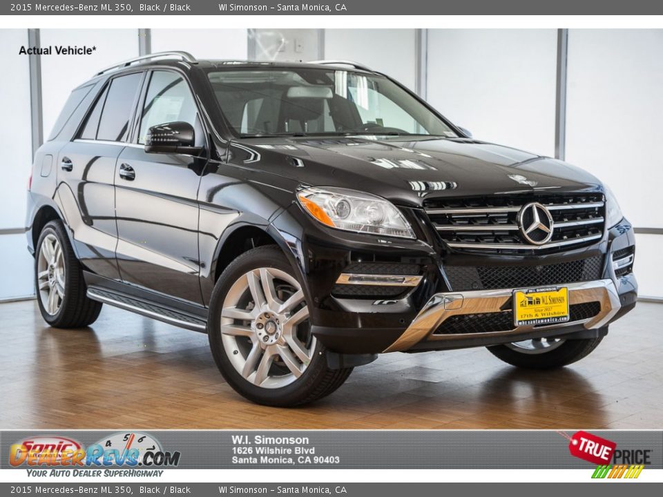 2015 Mercedes-Benz ML 350 Black / Black Photo #1