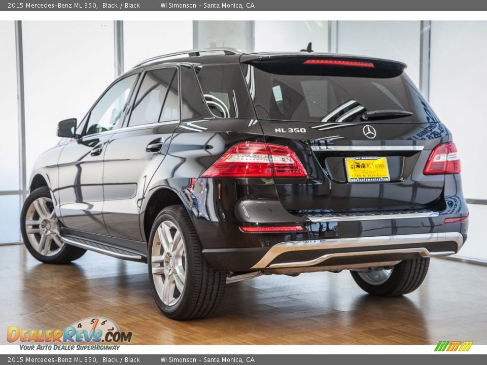 2015 Mercedes-Benz ML 350 Black / Black Photo #3