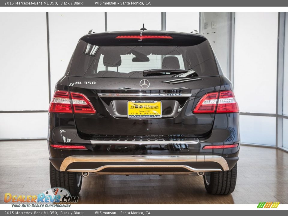 2015 Mercedes-Benz ML 350 Black / Black Photo #4