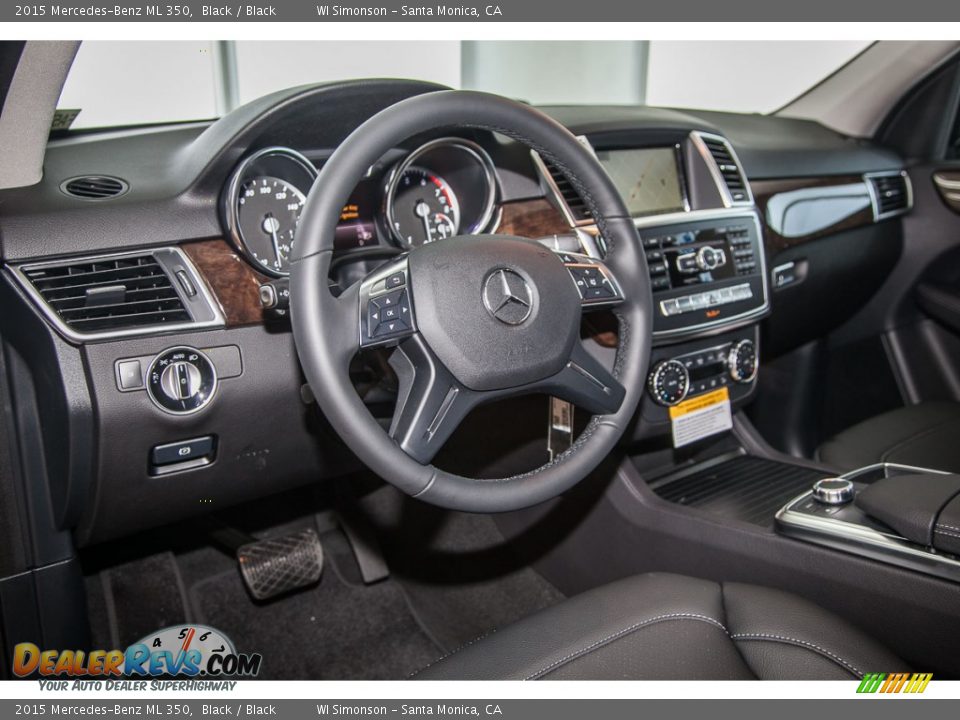 2015 Mercedes-Benz ML 350 Black / Black Photo #6