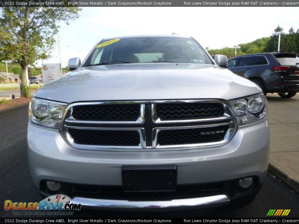 2012 Dodge Durango Crew AWD Bright Silver Metallic / Dark Graystone/Medium Graystone Photo #3