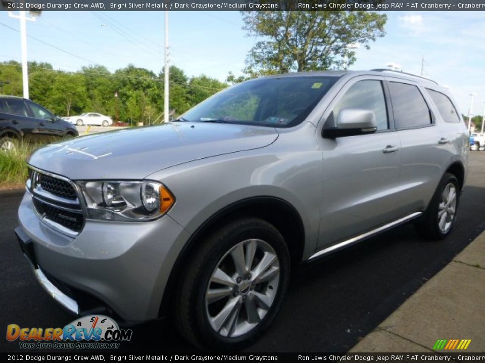 2012 Dodge Durango Crew AWD Bright Silver Metallic / Dark Graystone/Medium Graystone Photo #4