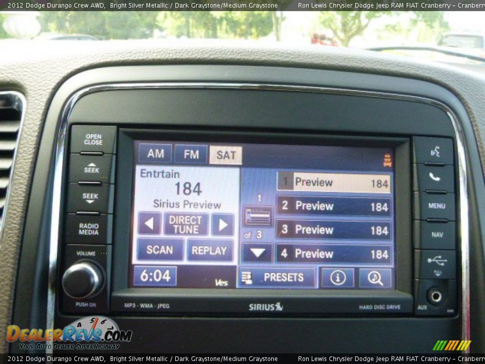 2012 Dodge Durango Crew AWD Bright Silver Metallic / Dark Graystone/Medium Graystone Photo #17