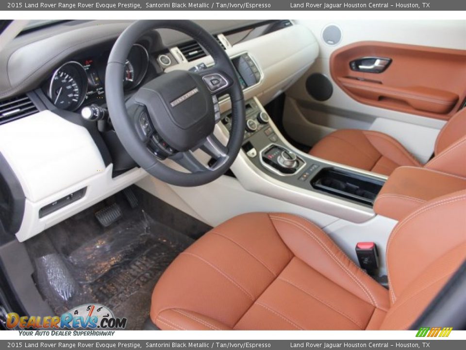 Tan/Ivory/Espresso Interior - 2015 Land Rover Range Rover Evoque Prestige Photo #5