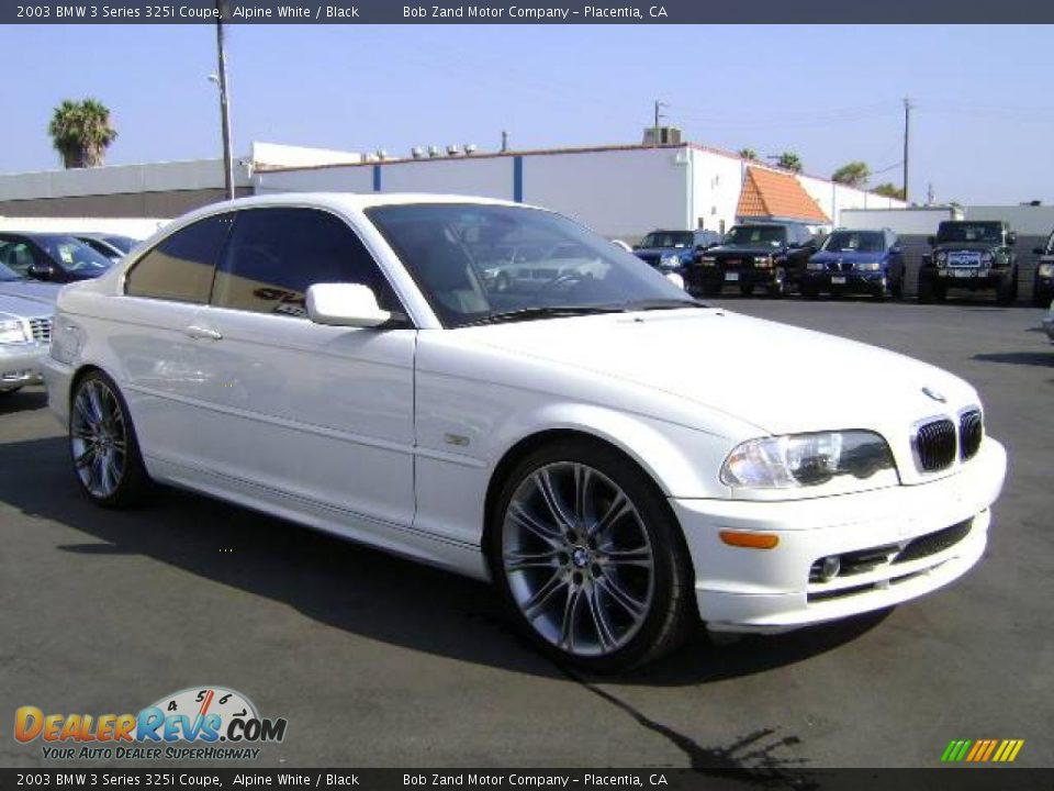 2003 BMW 3 Series 325i Coupe Alpine White / Black Photo #4