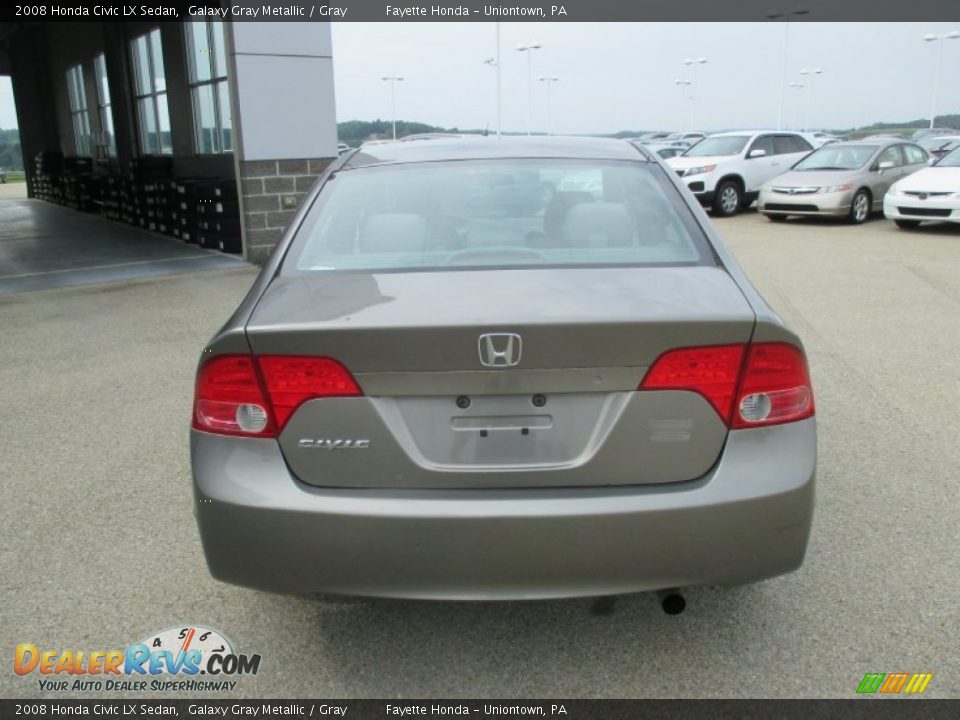 2008 Honda Civic LX Sedan Galaxy Gray Metallic / Gray Photo #3