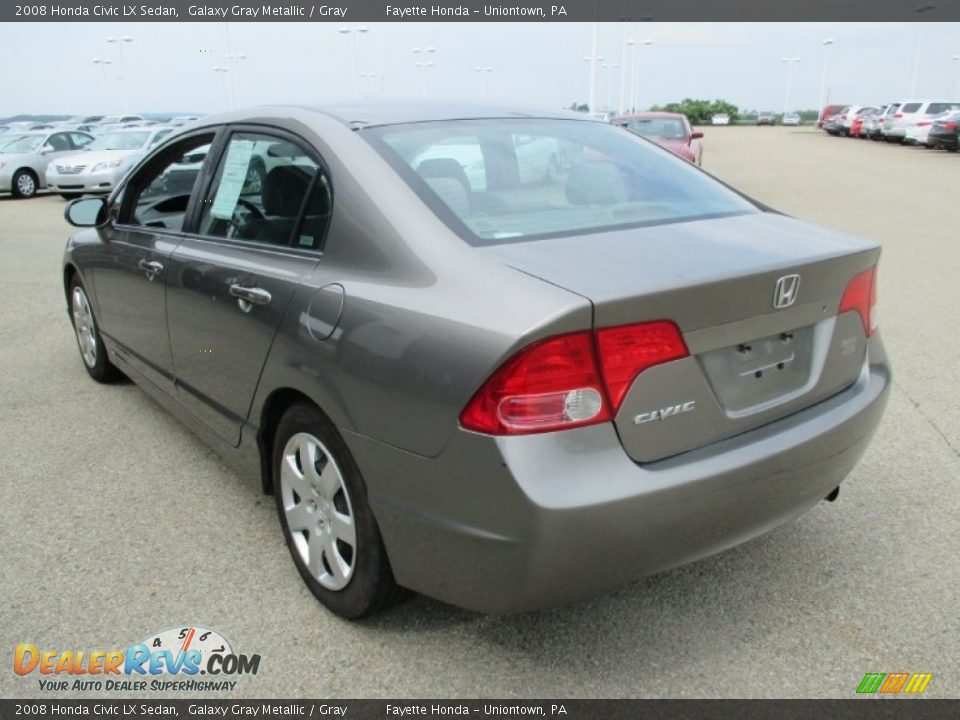 2008 Honda Civic LX Sedan Galaxy Gray Metallic / Gray Photo #17