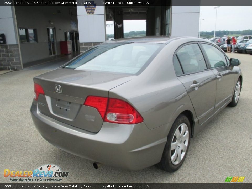 2008 Honda Civic LX Sedan Galaxy Gray Metallic / Gray Photo #18