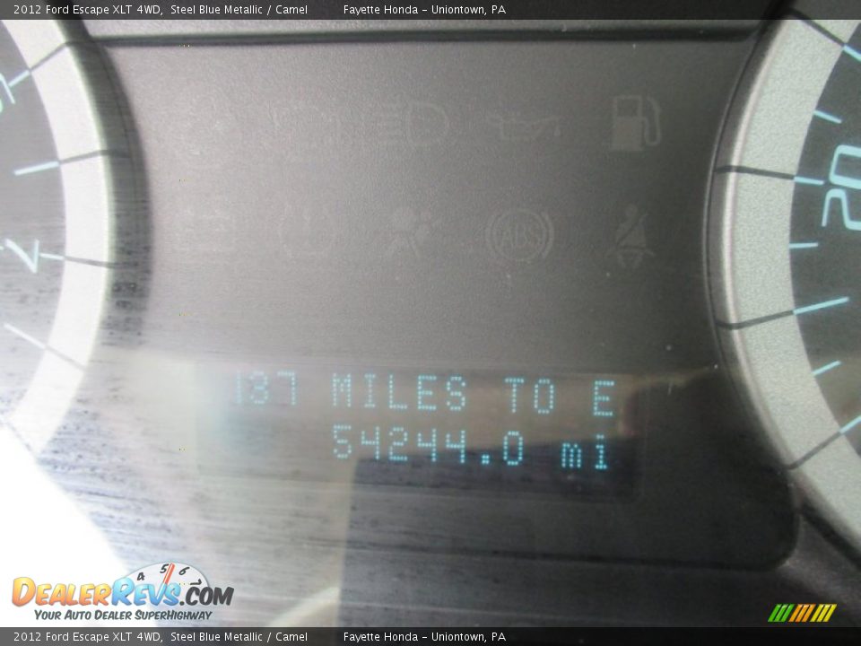 2012 Ford Escape XLT 4WD Steel Blue Metallic / Camel Photo #20